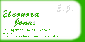 eleonora jonas business card
