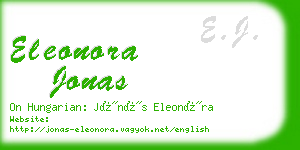 eleonora jonas business card